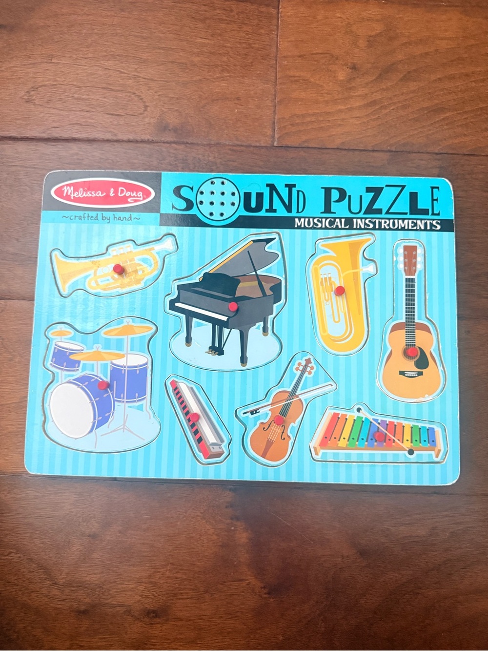 Melissa & Doug Sound Wooden Puzzle - Musical Instruments
